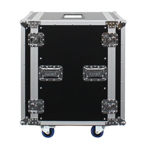 16U Flight Case On Wheels Removable Lids