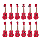 Octopus Soprano Ukulele Classroom Pack Of 12 - Candy Apple Red 