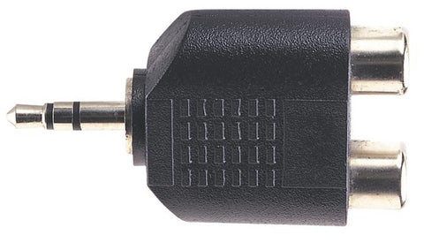 3.5mm Stereo Plug to 2x RCA Phono Sockets