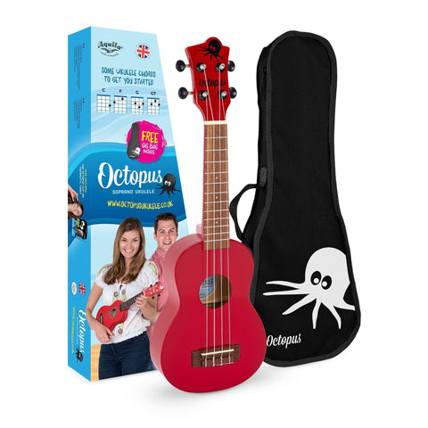 Octopus UK205-CAR Ukulele - Red