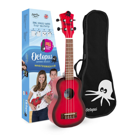 Octopus UK205-RDB Ukulele - Red Burst