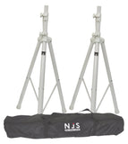 2 x White Speaker Stands/Carry Bag Kit 
